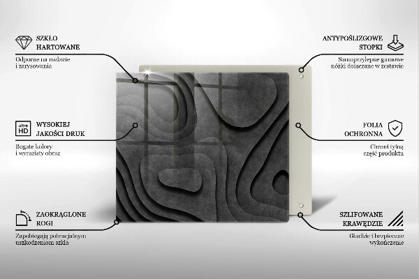 Protector encimera Formas de piedra 3d