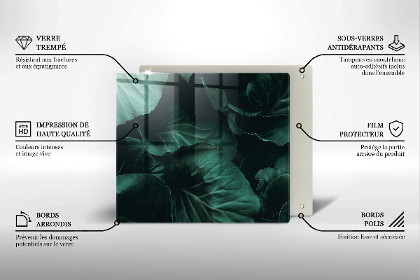 Protector encimera Hojas oscuras salvajes