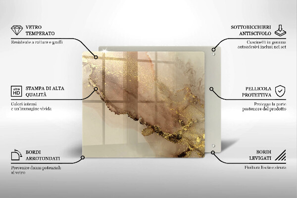 Protector encimera Abstracción de oro