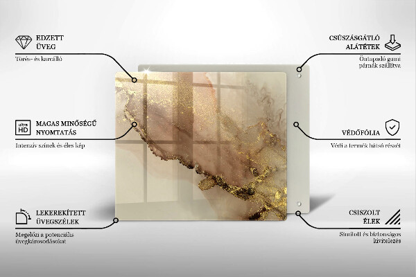 Protector encimera Abstracción de oro