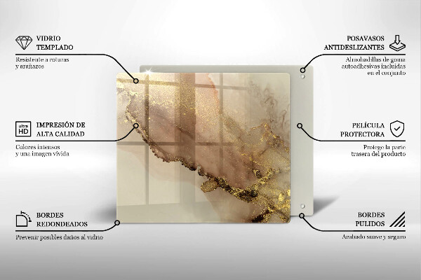 Protector encimera Abstracción de oro