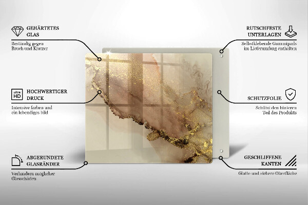 Protector encimera Abstracción de oro