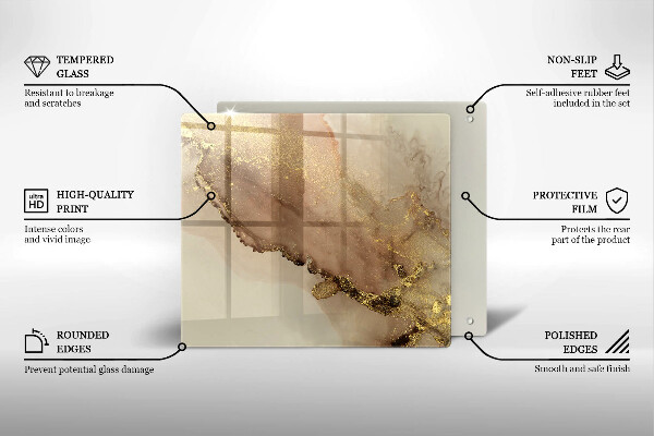 Protector encimera Abstracción de oro