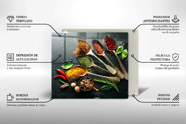 Protector encimera Cucharas de cocina de especias