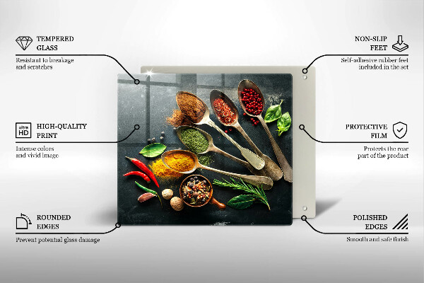 Protector encimera Cucharas de cocina de especias