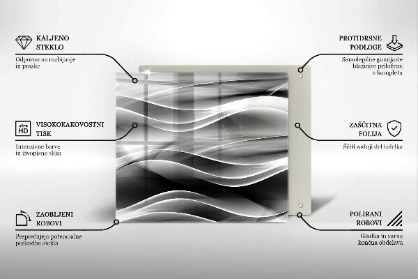 Protector encimera Líneas suaves de abstracción