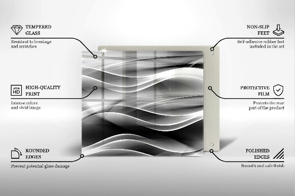 Protector encimera Líneas suaves de abstracción