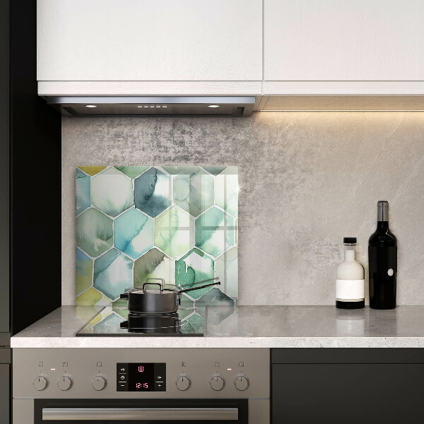 Protector encimera Hexágonos de acuarela