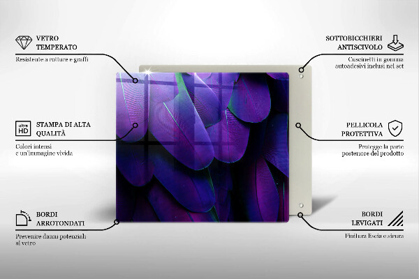 Protector encimera Plumas de neón