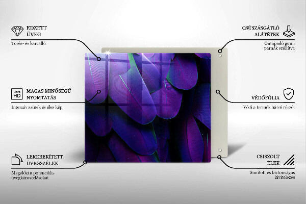 Protector encimera Plumas de neón