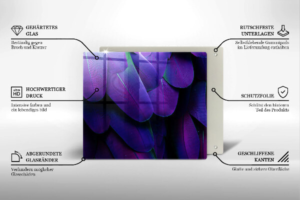 Protector encimera Plumas de neón