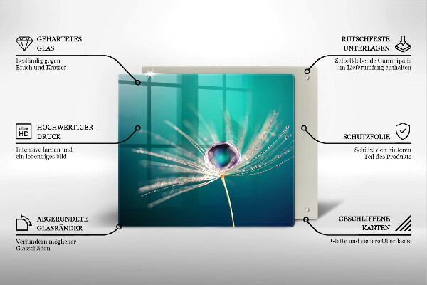 Protector encimera Rocío sobre un diente de león