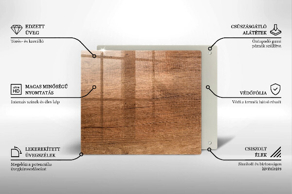 Protector encimera Textura de madera