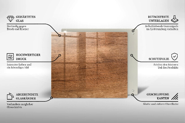 Protector encimera Textura de madera