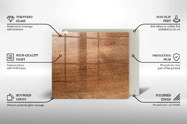 Protector encimera Textura de madera