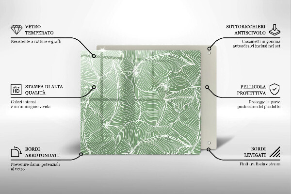 Protector encimera Hojas lineales