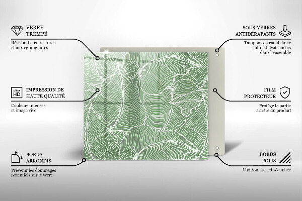 Protector encimera Hojas lineales