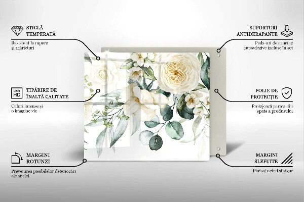 Protector encimera Flores de acuarela