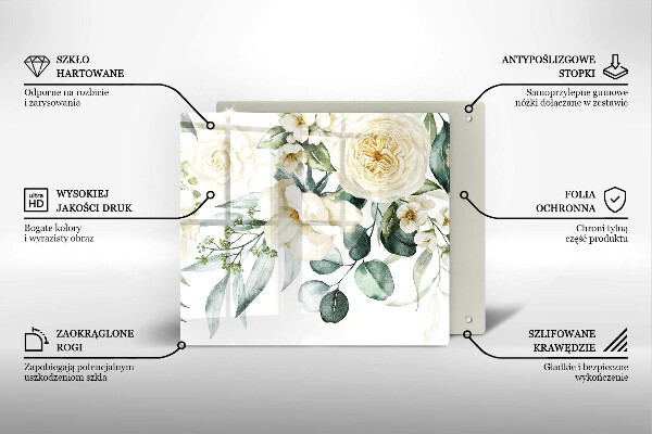 Protector encimera Flores de acuarela