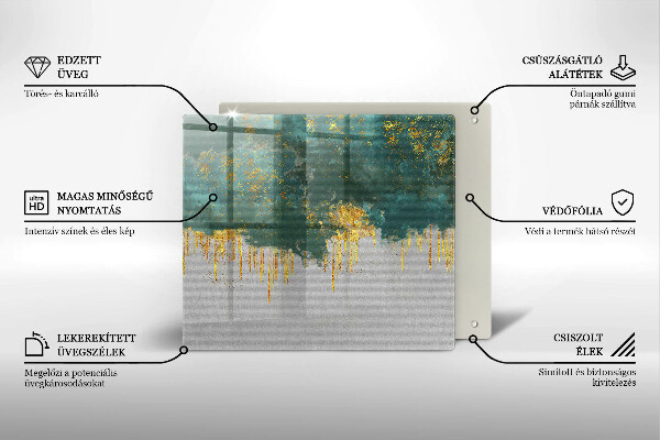 Protector encimera Abstracción con oro
