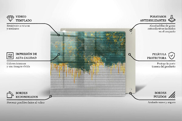 Protector encimera Abstracción con oro