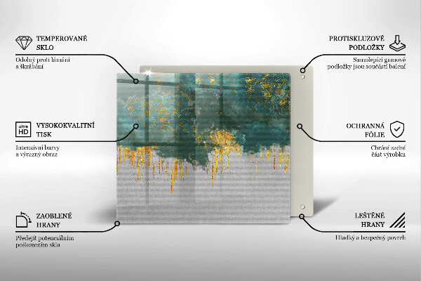 Protector encimera Abstracción con oro