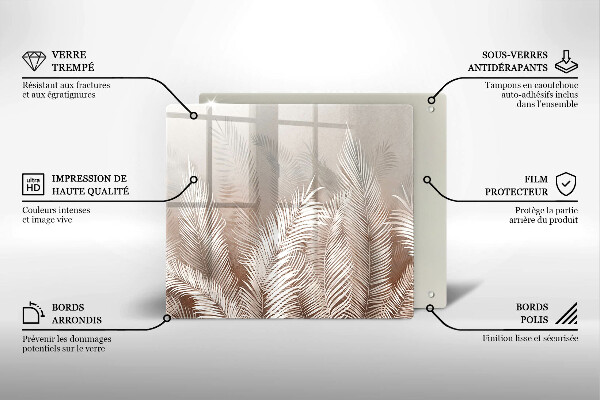 Protector encimera Hojas de vegetación boho