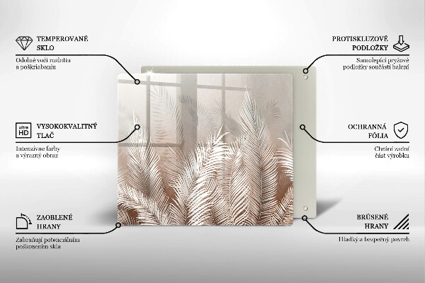 Protector encimera Hojas de vegetación boho