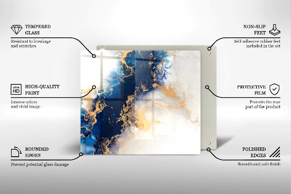 Protector encimera Abstracción con azul