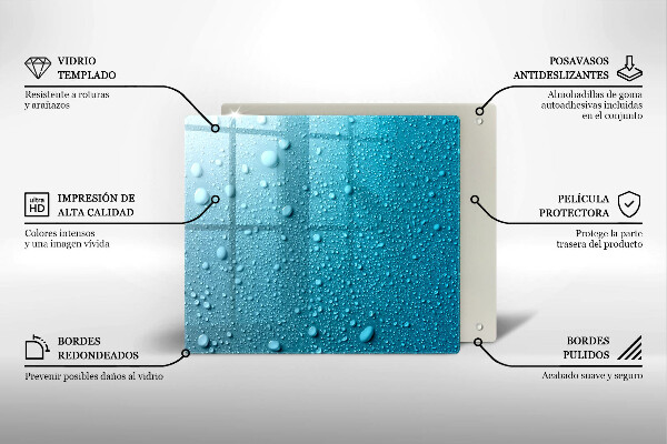 Protector encimera Gotas de agua