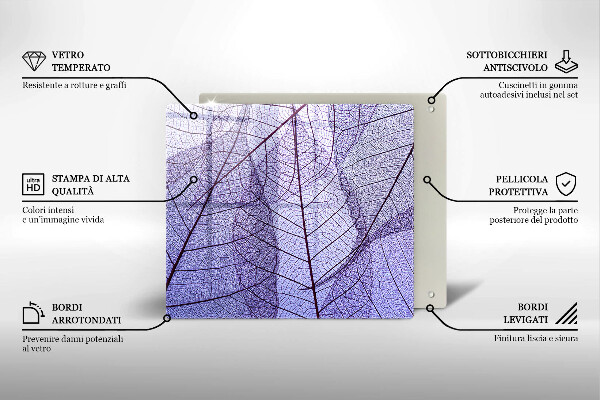 Protector encimera Hojas con venas