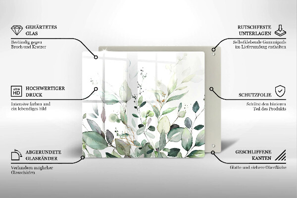 Protector encimera Plantas de acuarela