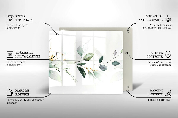 Protector encimera Hojas de acuarela