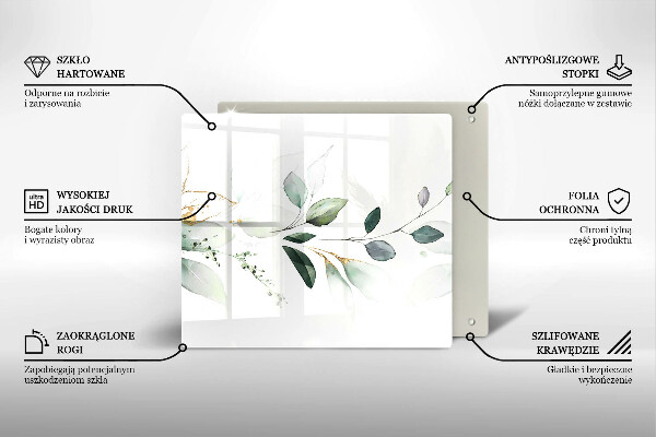 Protector encimera Hojas de acuarela