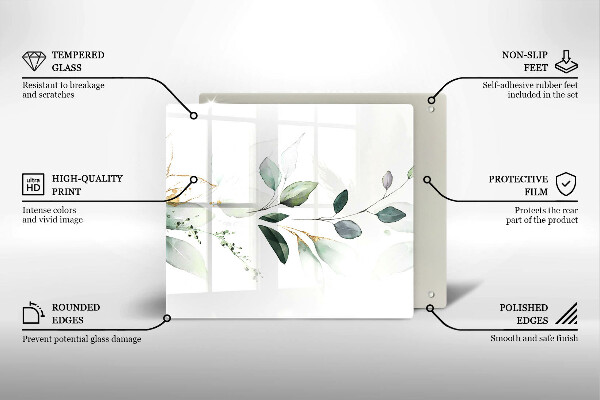 Protector encimera Hojas de acuarela