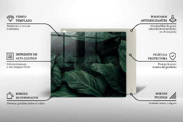 Protector encimera Hojas oscuras