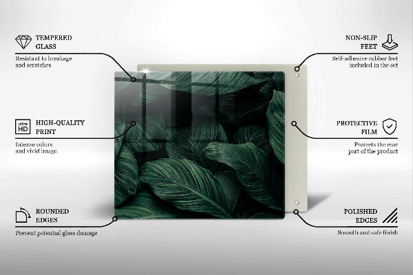 Protector encimera Hojas oscuras