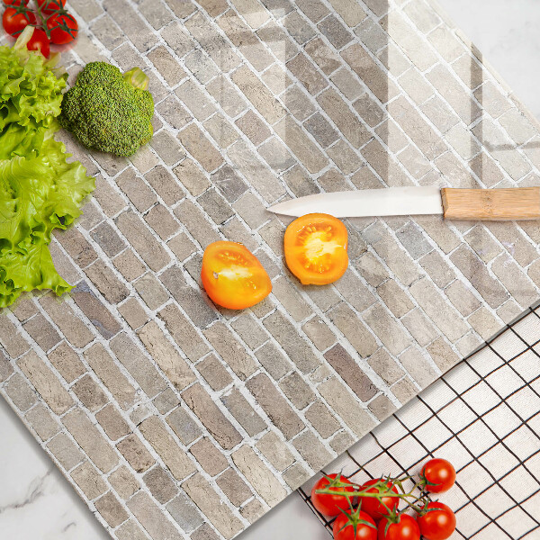 Protector encimera Pared de ladrillo brillante