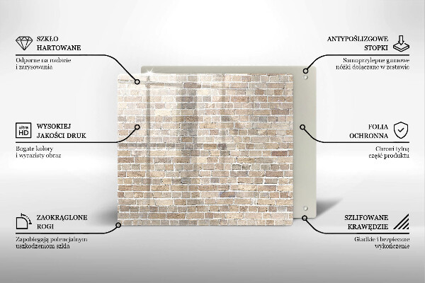 Protector encimera Pared de ladrillo brillante