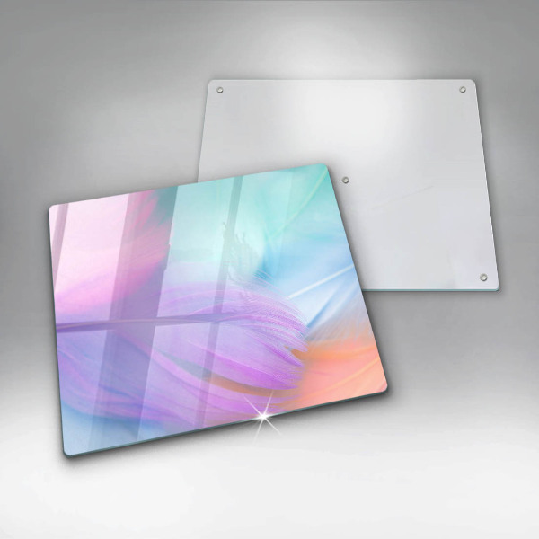 Protector encimera Plumas pasteles