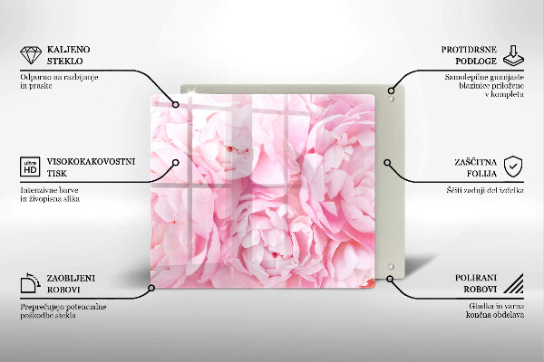 Protector encimera Peonías delicadas