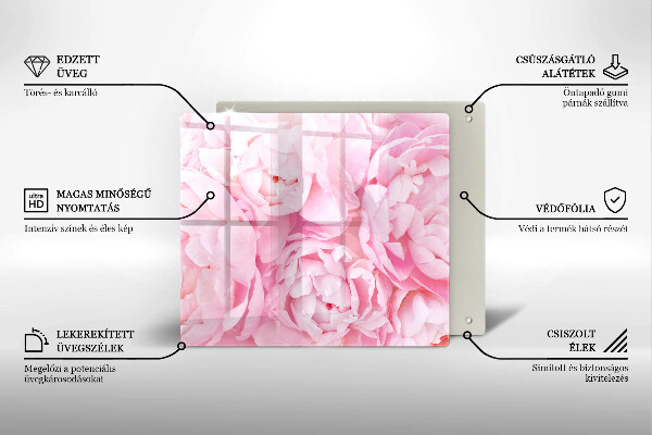 Protector encimera Peonías delicadas