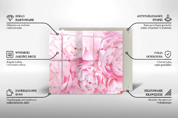 Protector encimera Peonías delicadas