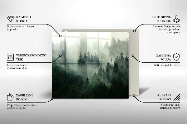 Protector encimera Paisaje de bosque brumoso