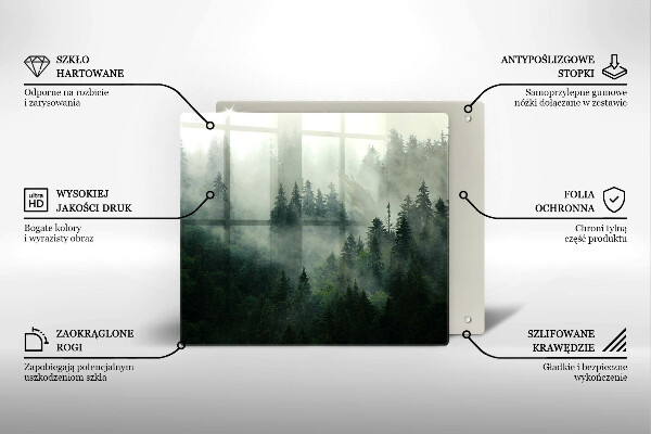 Protector encimera Paisaje de bosque brumoso