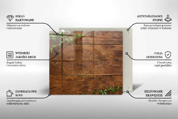 Protector encimera Tablas y hojas de madera