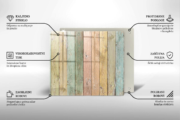 Protector encimera Tableros vintage coloridos