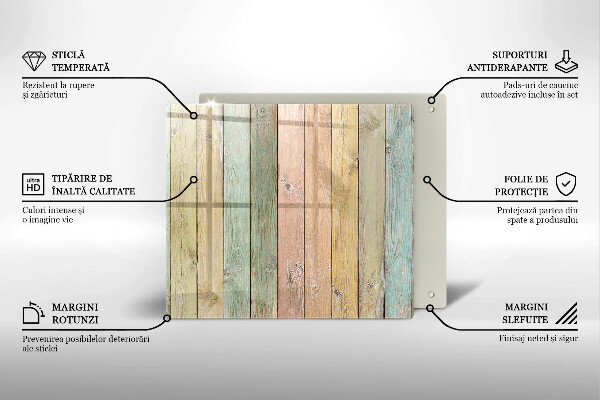 Protector encimera Tableros vintage coloridos