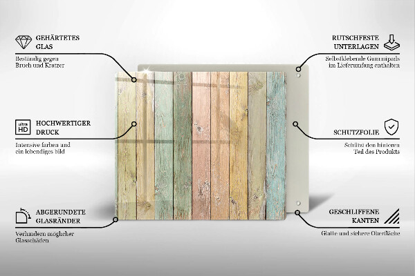 Protector encimera Tableros vintage coloridos