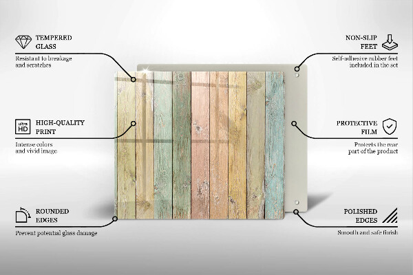 Protector encimera Tableros vintage coloridos